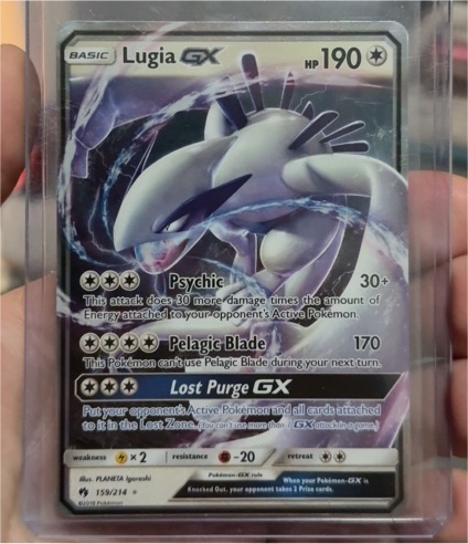 2018 Pokémon SM Lost Thunder #159 Lugia GX — front