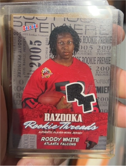 2005 Topps Bazooka Rookie Threads #BZRRW Roddy White — front