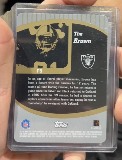 2001 Topps #257 Tim Brown — front