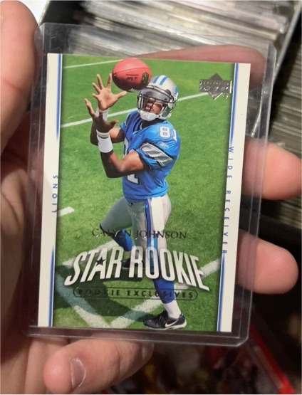 2007 Upper Deck #277 Calvin Johnson Rookie Exclusives Star Rookie — front