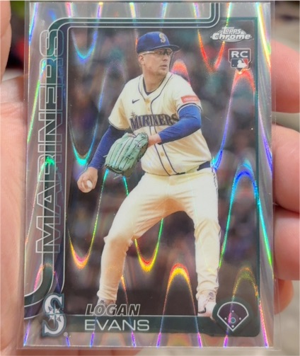 2025 Topps Chrome Update #USC128 Logan Evans — front