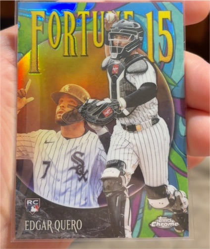 2025 Topps Chrome Update #F15-22 Edgar Quero Fortune 15 — front