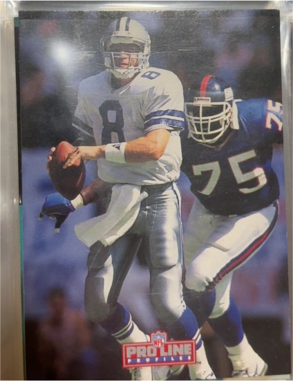 1992 Pro Line Profiles #187 Troy Aikman Dallas Cowboys — front