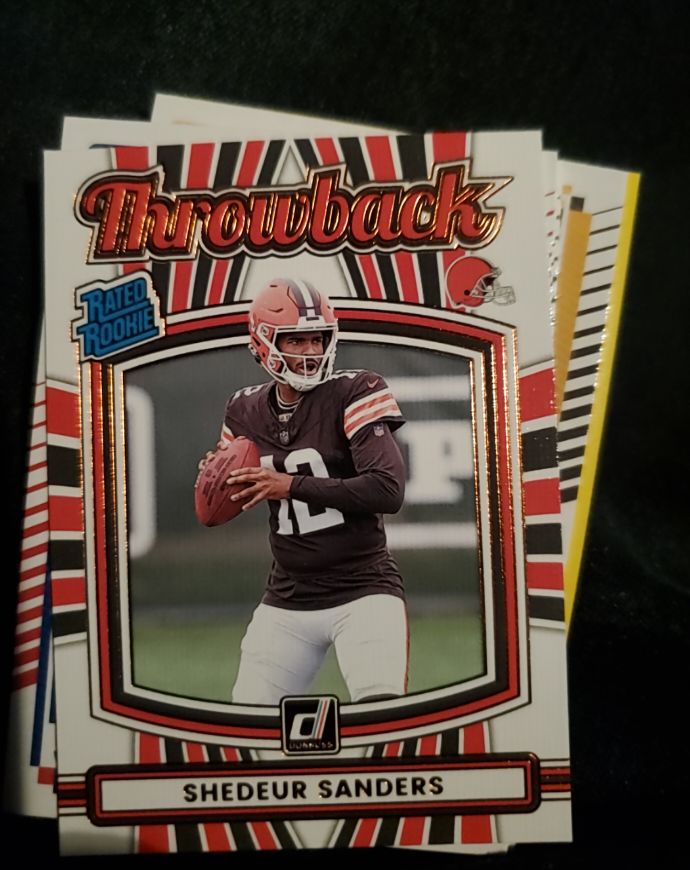 2025 Donruss #2 Shedeur Sanders Rated Rookie Throwback — front