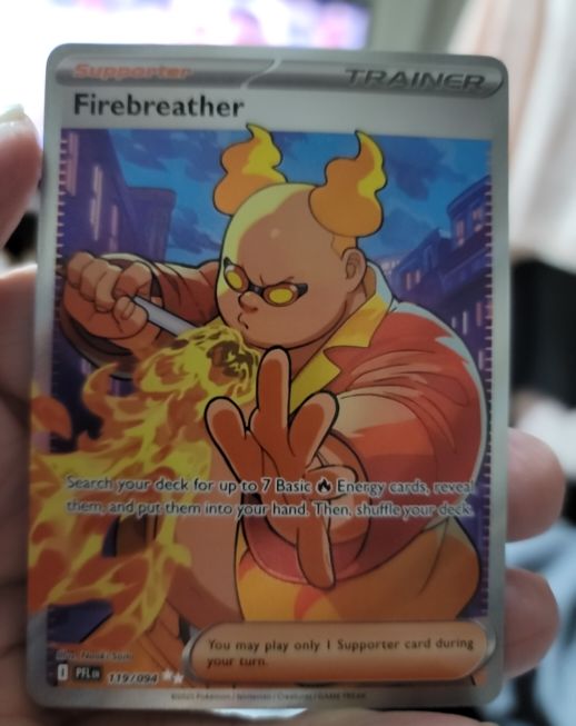 2023 Pokémon Phantasmal Flames #119 Firebreather — front