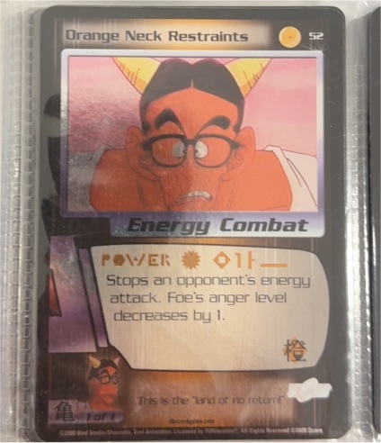 2000 Score Dragon Ball Z #52 Orange Neck Restraints — front