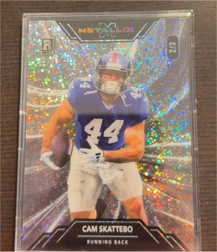 2025 Wild Card Metallix #44 Cam Skattebo — front