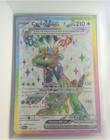 2024 Pokemon SV08 Surging Sparks #228/191 Cyclizar ex — front