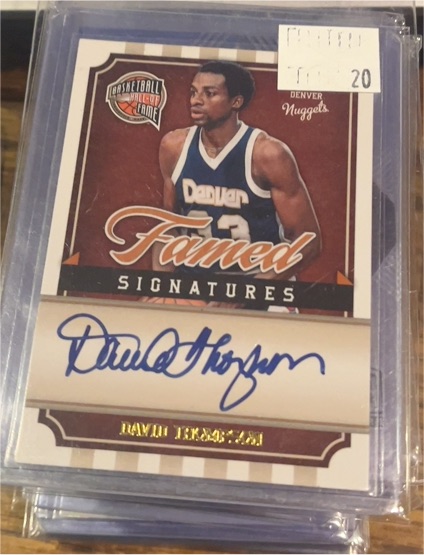 2010 Panini Hall of Fame Famed Signatures #DT David Thompson — front