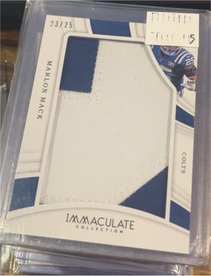 2019 Panini Immaculate Collection #23 Marlon Mack — front
