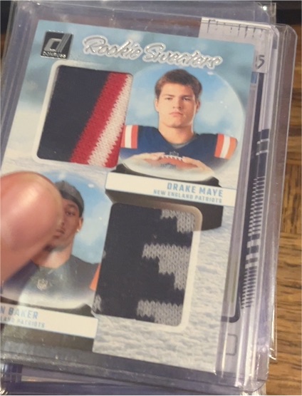 2024 Donruss Rookie Sweaters #RHD-NE Drake Maye & Javon Baker — front