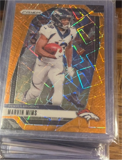 2024 Panini Prizm #88 Marvin Mims Orange Lazer Prizm — front