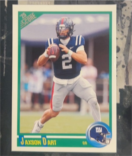 2025 Score Anniversary Rookie #9 Jaxson Dart — front