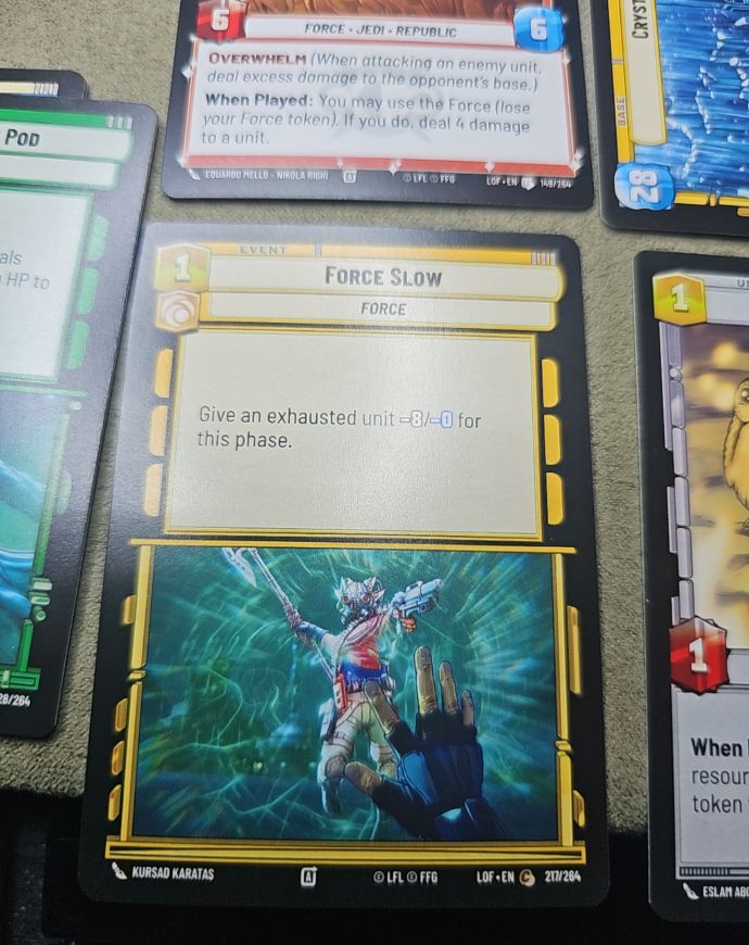 2024 Star Wars Unlimited Legends of the Force #217 Force Slow — front
