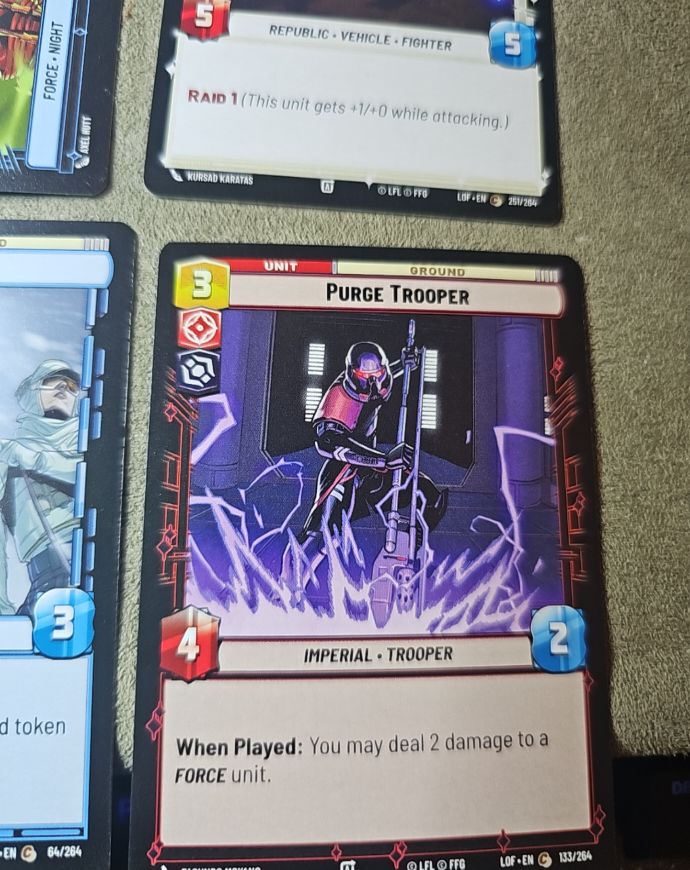 Star Wars Unlimited Legends of the Force #133 Purge Trooper — front