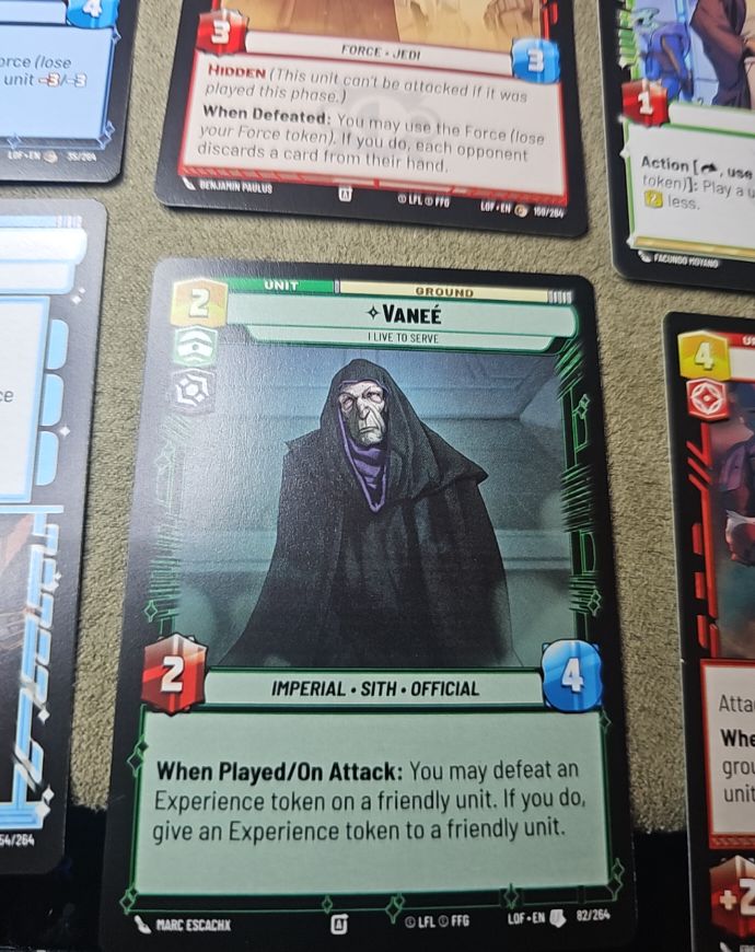 2021 Star Wars Unlimited Legends of the Force #82 Vanee — front