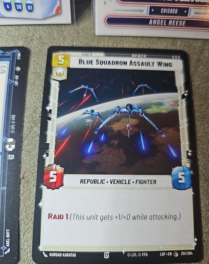 2021 Star Wars Unlimited Legends of the Force #251 Blue Squadron Assault Wing — front