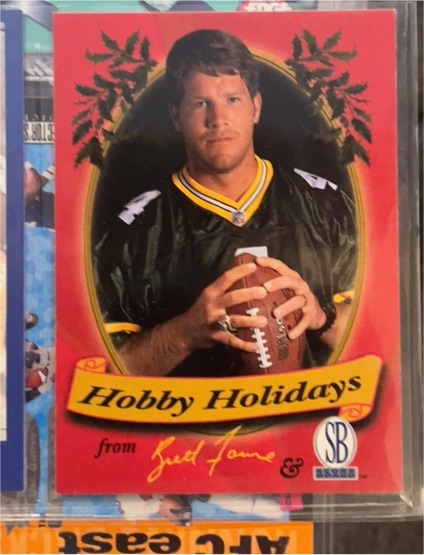 1997 Score Board Hobby Holidays Brett Favre — front