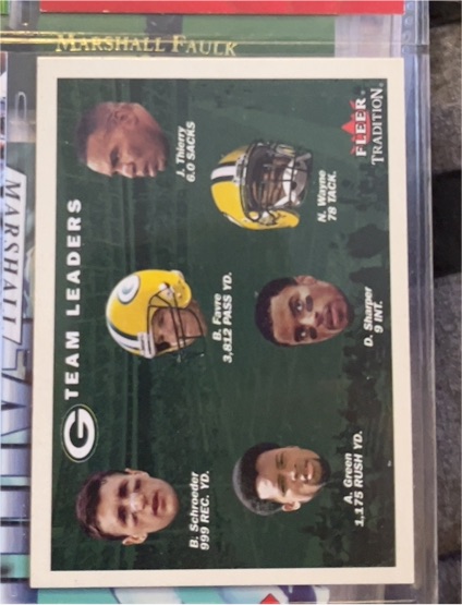 2001 Fleer Tradition #393 Green Bay Packers Team Leaders — front