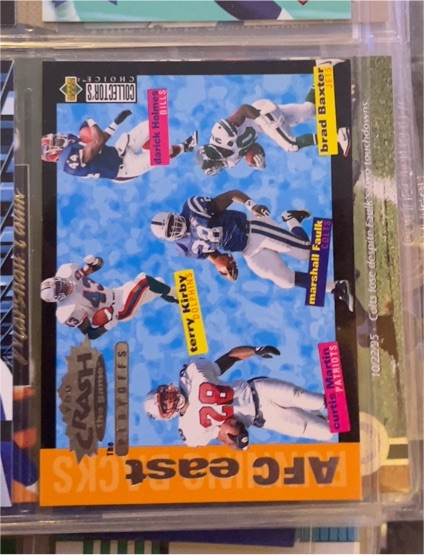 1995 Collector's Choice Update #CP7 You Crash the Game: The Playoffs Silver Marshall Faulk — front