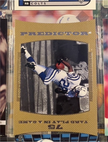 1996 Upper Deck Predictor #PR9 Marshall Faulk — front