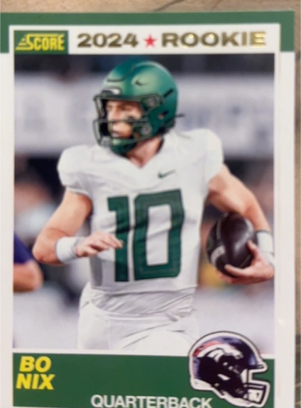 2024 Score 35th Anniversary Rookies #9 Bo Nix — front