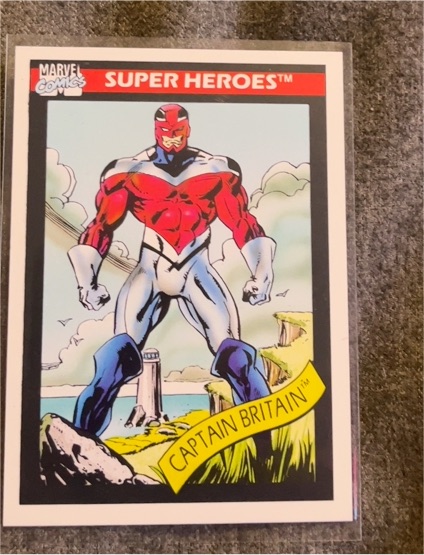 1990 Impel Marvel Universe #40 Captain Britain — front