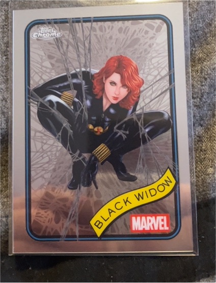 2025 Topps Chrome Marvel #129 Black Widow — front