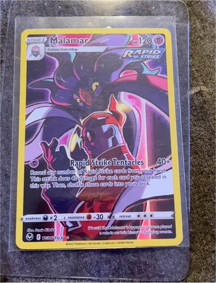 2022 Pokémon Silver Tempest Trainer Gallery #TG06 Malamar — front