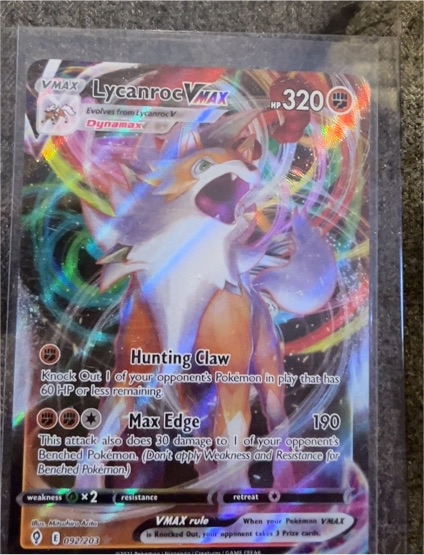 2021 Pokemon TCG SWSH Evolving Skies #092 Lycanroc VMAX — front