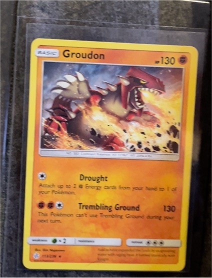 2019 Pokemon Sun & Moon Cosmic Eclipse #113 Groudon — front
