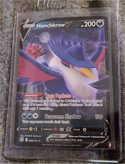 2022 Pokemon TCG Brilliant Stars #088 Honchkrow V — front