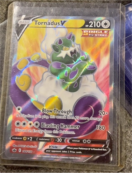 2021 Pokémon TCG Chilling Reign #184 Tornadus V — front