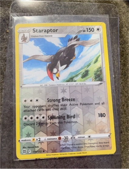 2022 Pokemon Brilliant Stars #119 Staraptor — front