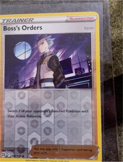 2022 Pokémon Sword & Shield Brilliant Stars #132 Boss's Orders Cyrus — front