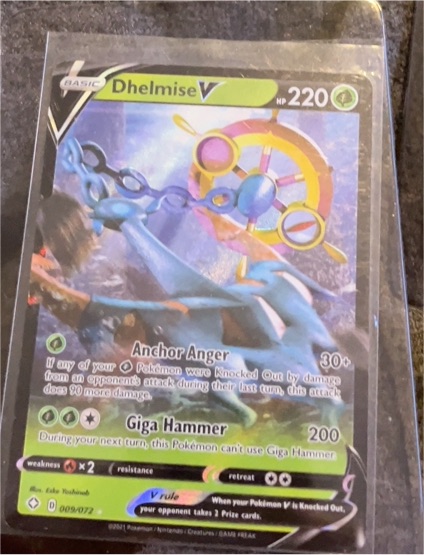 2020 Pokémon Sword & Shield #009 Dhelmise V — front
