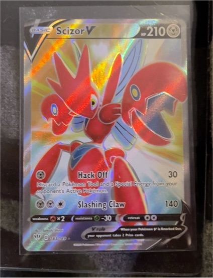 2020 Pokémon TCG Darkness Ablaze #183 Scizor V — front