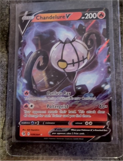 2021 Pokémon Fusion Strike #39 Chandelure V — front