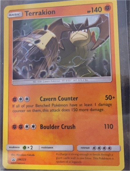 Pokémon TCG Terrakion SM223 Black Star Promo — front