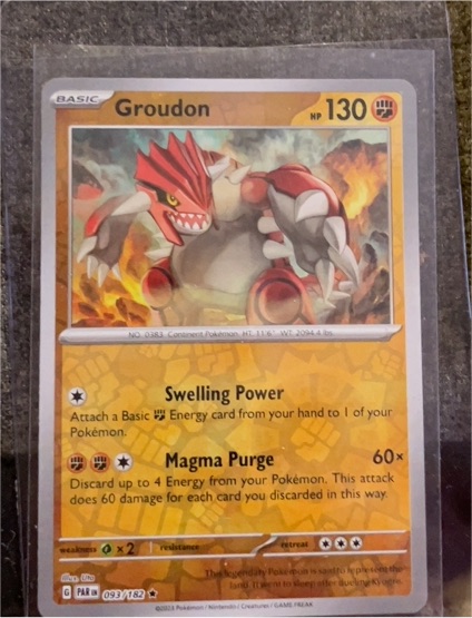 2022 Pokémon Paradox Rift #093 Groudon — front