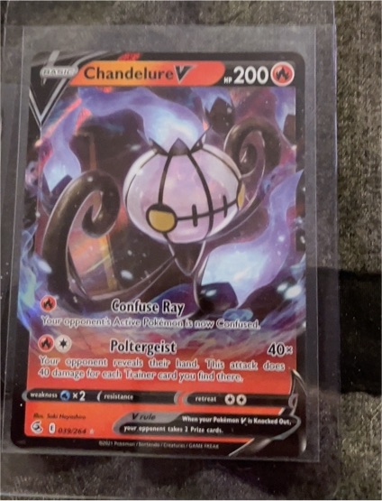 2021 Pokémon TCG Fusion Strike #039 Chandelure V — front