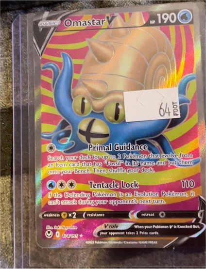 2022 Pokémon TCG Sword & Shield Silver Tempest #174 Omastar V — front