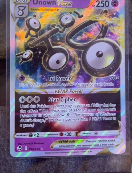 2022 Pokémon SWSH12 Silver Tempest #066 Unown VSTAR — front