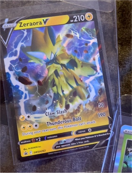 Pokémon SWSH Black Star Promo #SWSH263 Zeraora V — front