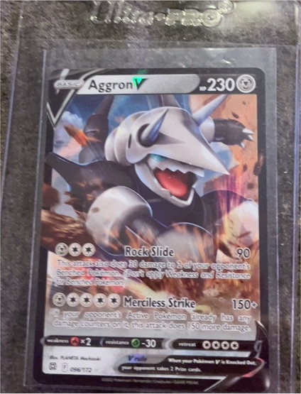 2022 Pokémon Sword & Shield Brilliant Stars #96 Aggron V — front