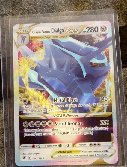 2022 Pokémon Astral Radiance #114 Origin Forme Dialga VSTAR — front