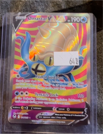 2022 Pokémon Silver Tempest #174 Omastar V — front