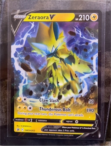 2022 Pokémon SWSH Black Star Promo #SWSH263 Zeraora V — front