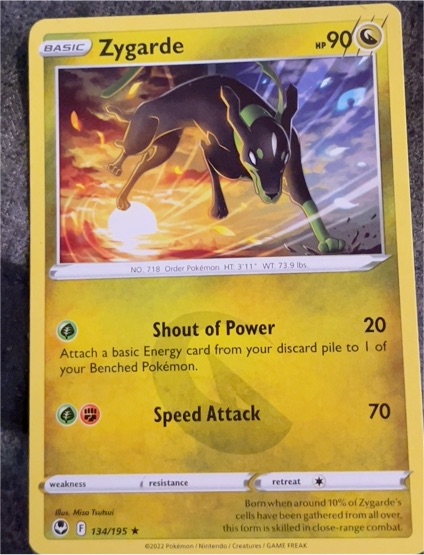 2022 Pokémon SWSH12: Silver Tempest #134 Zygarde — front