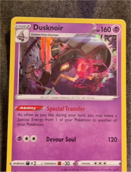 2022 Pokémon TCG Brilliant Stars #62 Dusknoir — front